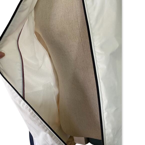 Tommy Hilfiger White Bomber Zip Front Jacket Size Large - Picture 3 of 3